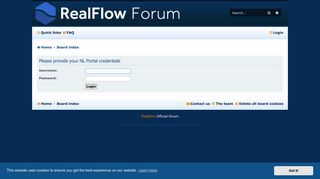 RealFlow Official Forum - User Control Panel - Login