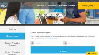 Shopper Login - Reality Based Group