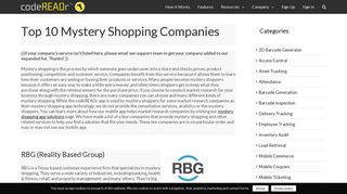 Top 10 Mystery Shopping Companies - codeREADr