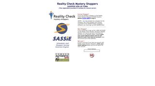 Reality Check Mystery Shoppers - Shopper Sign Up