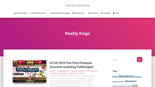 Reality Kings • Free Porn Passwords