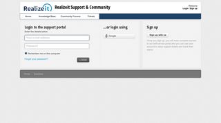 Sign into : Realizeit Support & Community - Solutions