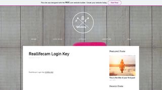 Reallifecam Login Key | neyfeszy - Wix.com