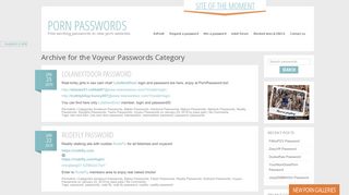 Voyeur Passwords | Porn Passwords