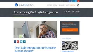 OneLogin Integration with Really Simple Systems CRM