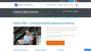 Online CRM System | Cloud CRM Software - Really Simple Systems