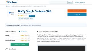 Really Simple Systems CRM Reviews and Pricing - 2019 - Capterra