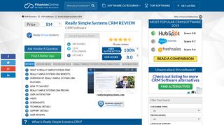 Really Simple Systems CRM Reviews: Pricing and Features