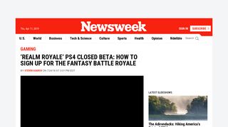 'Realm Royale' PS4 Closed Beta: How to Sign up for the Fantasy ...