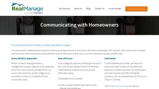 HOA Management Resident Services - RealManage