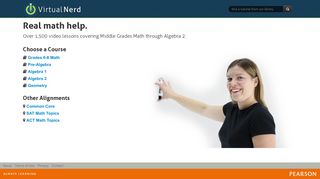 Virtual Nerd: Real math help for school and home