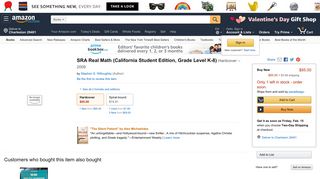 SRA Real Math (California Student Edition, Grade Level K-8): Stephen ...