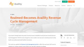 Realmed-Becomes Availity Revenue Cycle Management - Availity