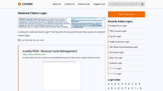 Realmed Claims Login