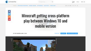 Minecraft getting cross-platform play between Windows 10 and ...