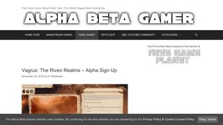 Vagrus: The Riven Realms – Alpha Sign Up | Alpha Beta Gamer