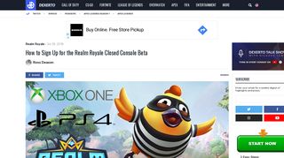 How to Sign Up for the Realm Royale Closed Console Beta | Dexerto ...