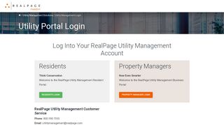 Utility Management & Billing Portal Login | RealPage
