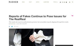 Reports of Fakes Continue to Pose Issues for The RealReal - Racked