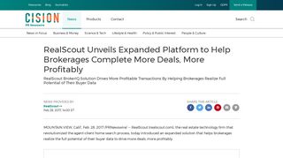 RealScout Unveils Expanded Platform to Help Brokerages Complete ...