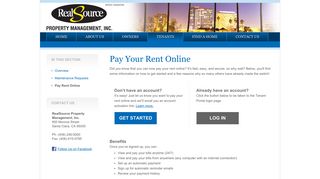 Tenant Portal | RealSource Property Management | Santa Clara, San ...