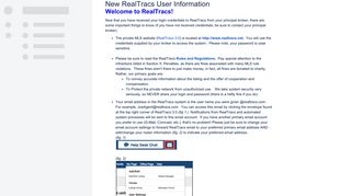New RealTracs User Information - Online Documentation - RealTracs