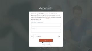 Platinum Realty: Login Page
