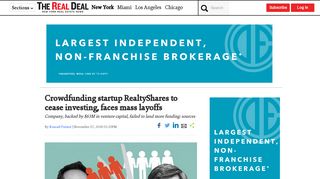 RealtyShares | Real Estate Crowdfunding | Ed Forst - The Real Deal