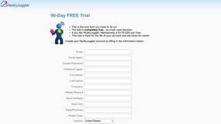 Free 90 Day Trial for RealtyJuggler