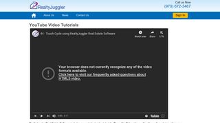 RealtyJuggler Real Estate Software Manuals & YouTube Video Tutorials