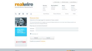 Receivers login | RealWire