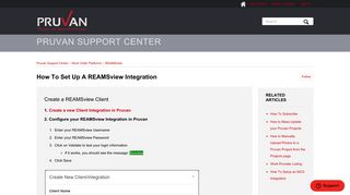 How to Set Up a REAMSview Integration – Pruvan Support Center