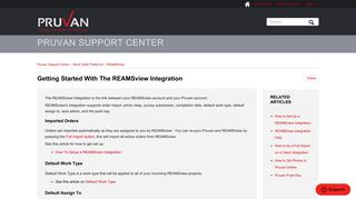 Getting Started with the REAMSview Integration - Pruvan Support Center