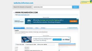 reamsview.com at Website Informer. Log On. Visit Reamsview.