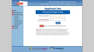 PAREAP Applicant Login - Pennsylvania