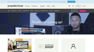 Thanks for signing up! | Reason | Propellerhead