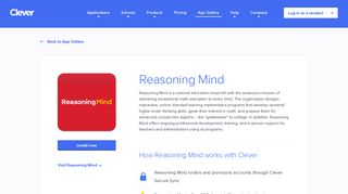 Reasoning Mind - Clever application gallery | Clever