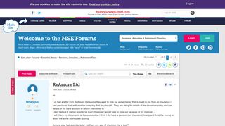 ReAssure Ltd - MoneySavingExpert.com Forums