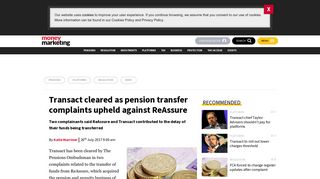 Transact cleared as pension transfer complaints upheld against ...