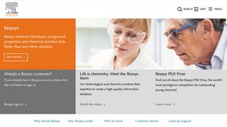 Chemistry data and chemical literature - Reaxys | Elsevier