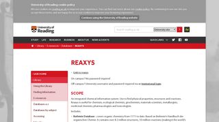 reaxys – University of Reading