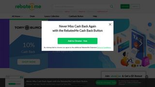 Homepage - RebatesMe - Shopping online and earn cash back