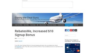 RebatesMe, Increased $10 Signup Bonus - Danny the Deal Guru