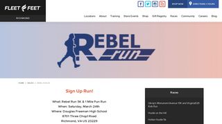 Rebel Run 5K - Fleet Feet Richmond