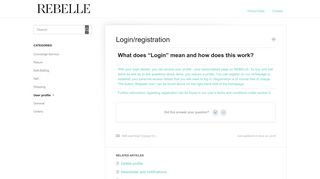 Login/registration - REBELLE HELPS YOU