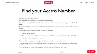 Find your Access Number for Rebtel operator - Rebtel.com