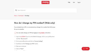 How do I change my PIN number? (Web only) - Rebtel.com