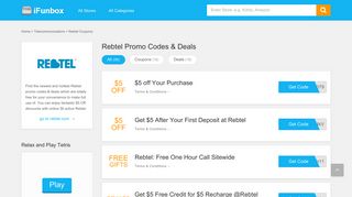 $5 Off Rebtel Promo Codes & Discount Codes February 2019 | iFunbox