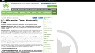 2-14 Recreation Center Membership Fees : NYC Parks