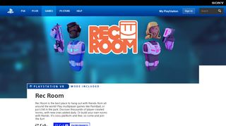 Rec Room Game | PS4 - PlayStation
